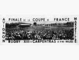 Vue du stade de la Roseraie 8 mai 1955 plus de 10 000 personnes